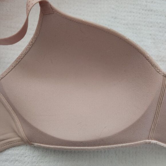 Wacoal Back Appeal Bra 40C Beige Shimmer Wire-Free Contour Cup Full Coverage EUC - Picture 9 of 11